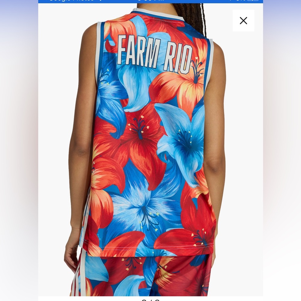 New Farm Rio adidas Tropical Floral Jersey  Tank - Picture 13 of 16